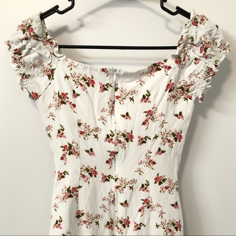 Princess Polly White and Floral Minidress, Size 2